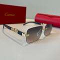 Cartier Lightweight Metal Rimless Silver Lens Sunglasses for Men & Wo - 432316