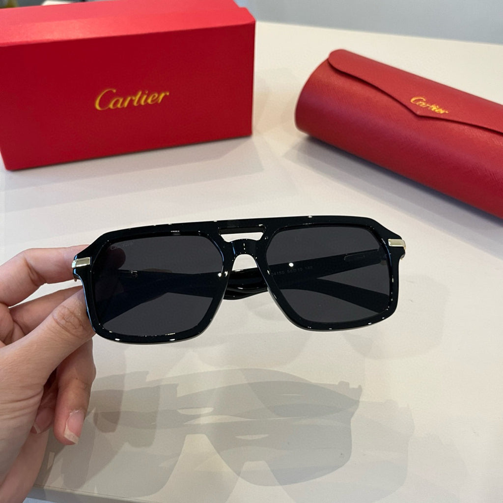 Cartier Aviator Black Lens Sunglasses for Men - 449462 - detail image 4