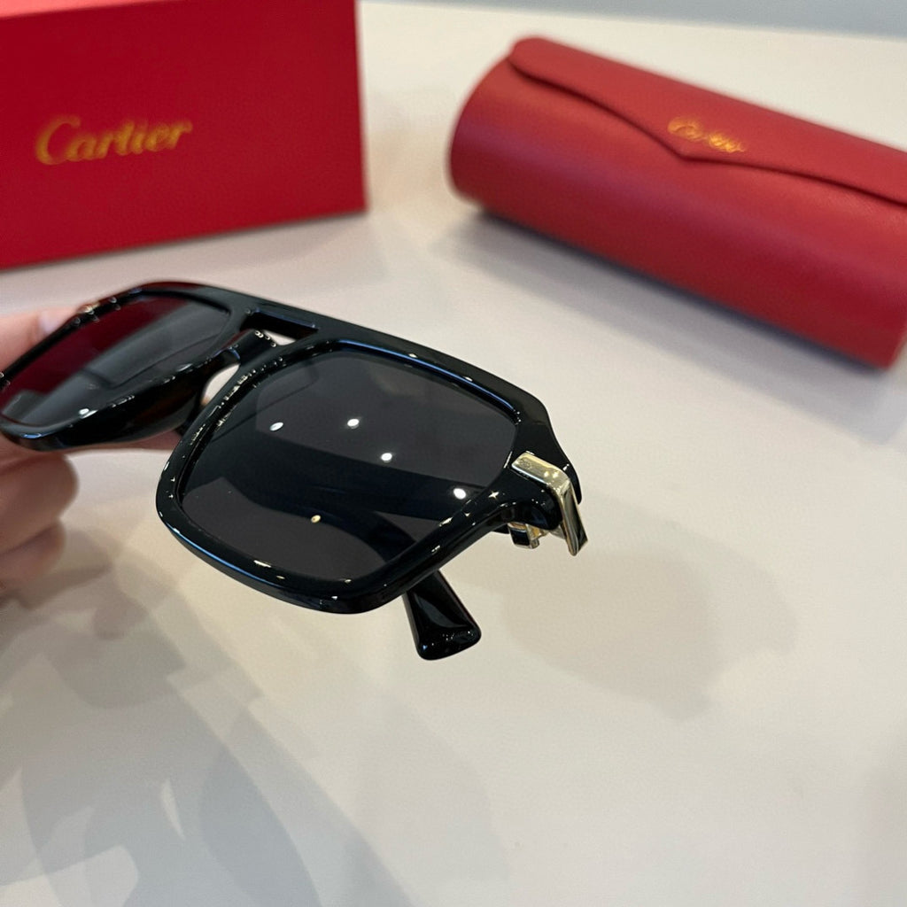 Cartier Aviator Black Lens Sunglasses for Men - 449462 - detail image 5