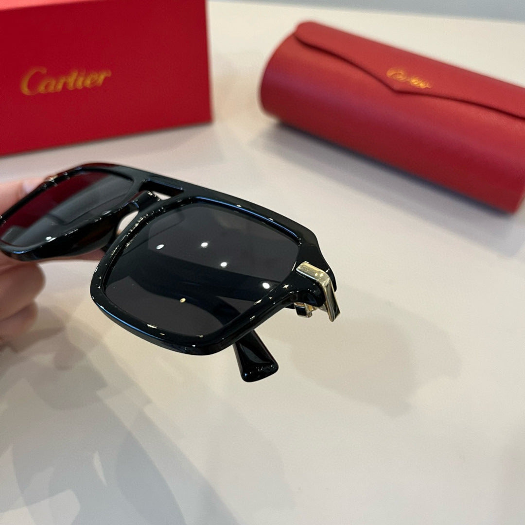 Cartier Aviator Black Lens Sunglasses for Men - 449462 - detail image 5