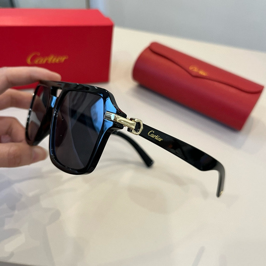 Cartier Aviator Black Lens Sunglasses for Men - 449462 - detail image 8