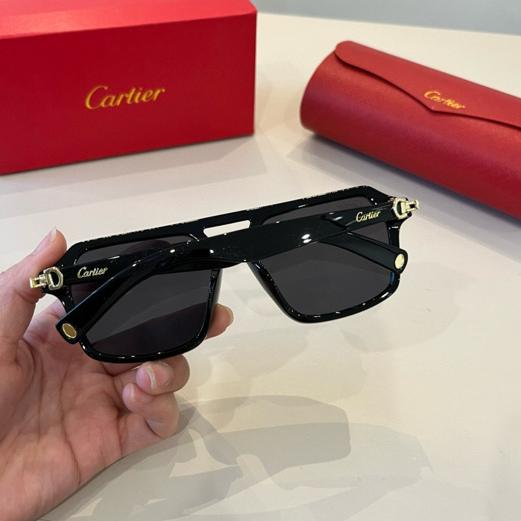 Cartier Aviator Black Lens Sunglasses for Men - 449462 - detail image 6