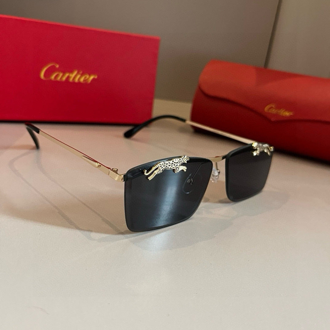Cartier Lightweight Metal Rimless Gold Lens Sunglasses for Men & Wome - 449546