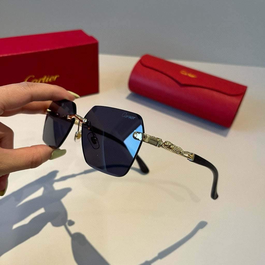 Cartier Lightweight Metal Rimless Silver Lens Sunglasses for Men & Wo - 449547 - detail image 4