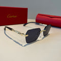 Cartier Lightweight Metal Rimless Silver Lens Sunglasses for Men & Wo - 449547