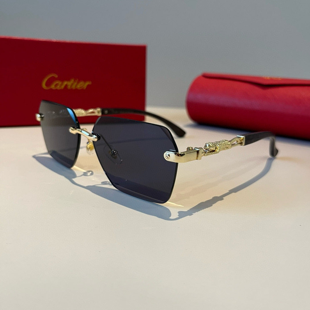Cartier Lightweight Metal Rimless Silver Lens Sunglasses for Men & Wo - 449547 - detail image 3