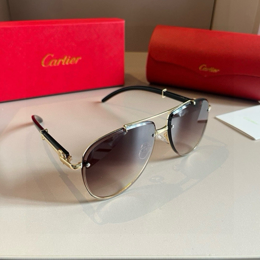 Cartier Aviator Brown Lens Sunglasses for Men