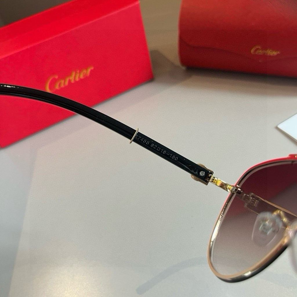 Cartier Aviator Brown Lens Sunglasses for Men - detail image 9