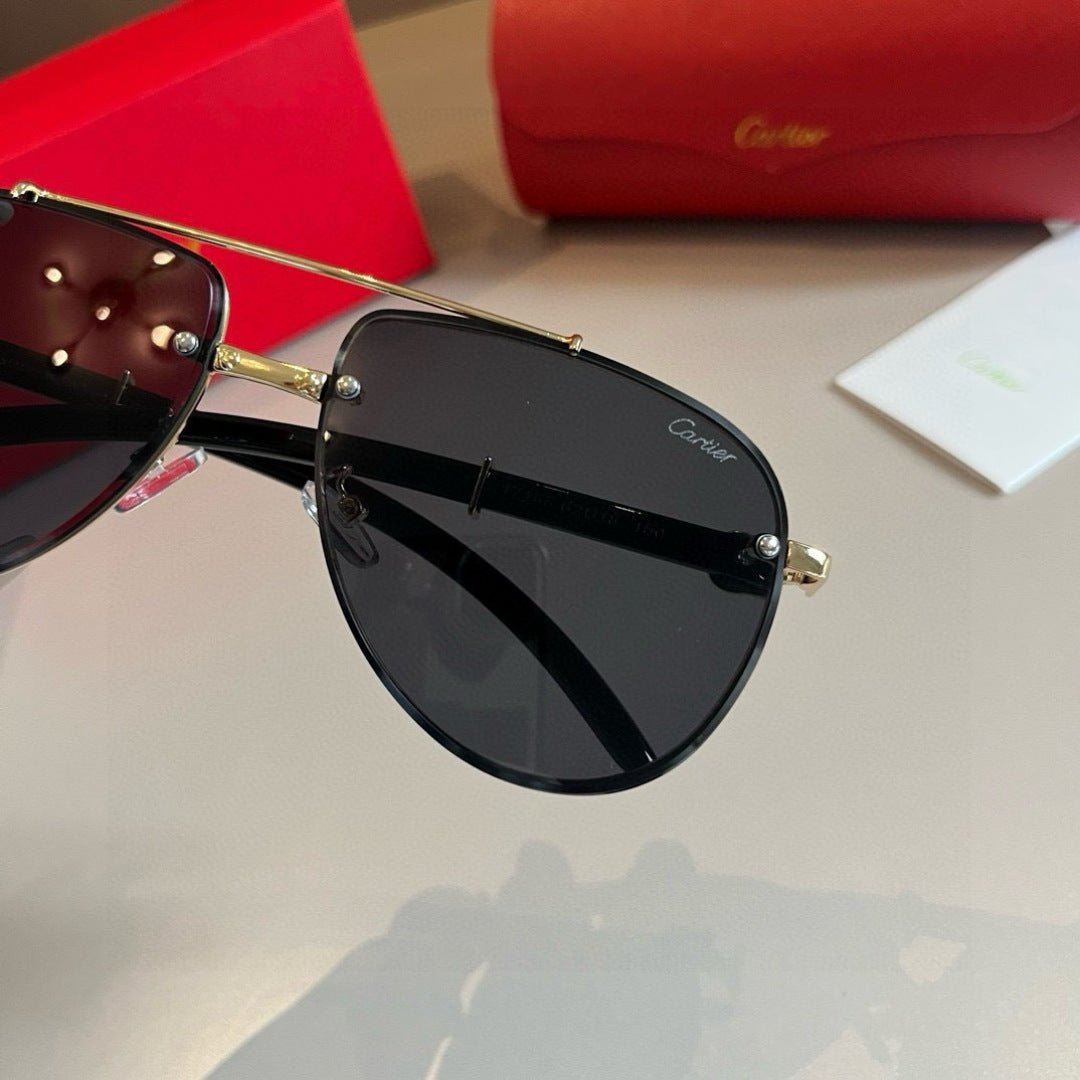 Cartier Aviator Gold Lens Sunglasses for Men - detail image 6