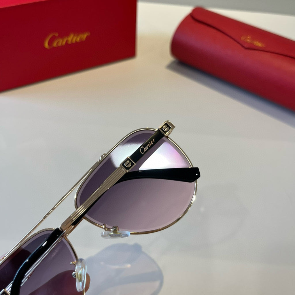 Cartier Lightweight Metal Rimless Silver Lens Sunglasses for Men & Wo - 449550 - detail image 6