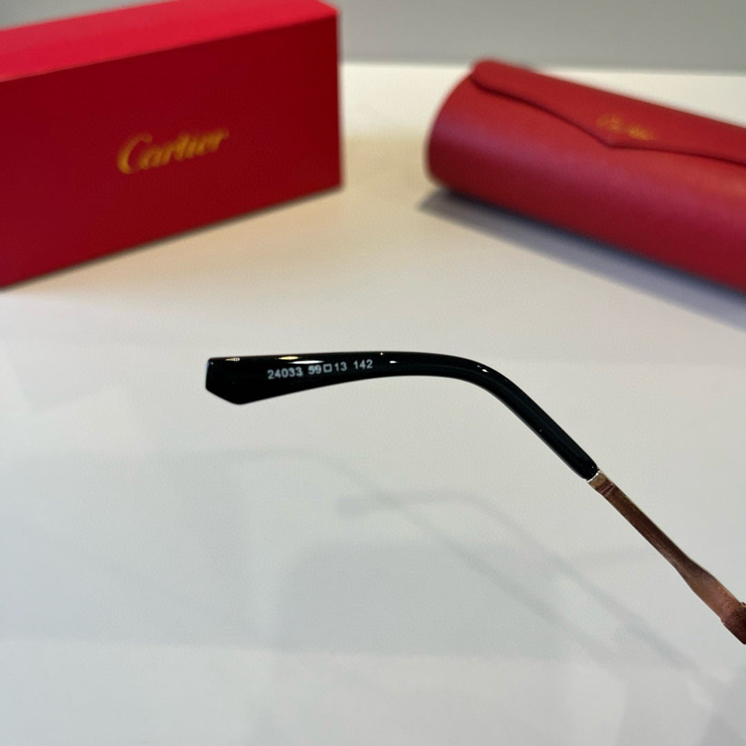 Cartier Lightweight Metal Rimless Silver Lens Sunglasses for Men & Wo - 449550 - detail image 10
