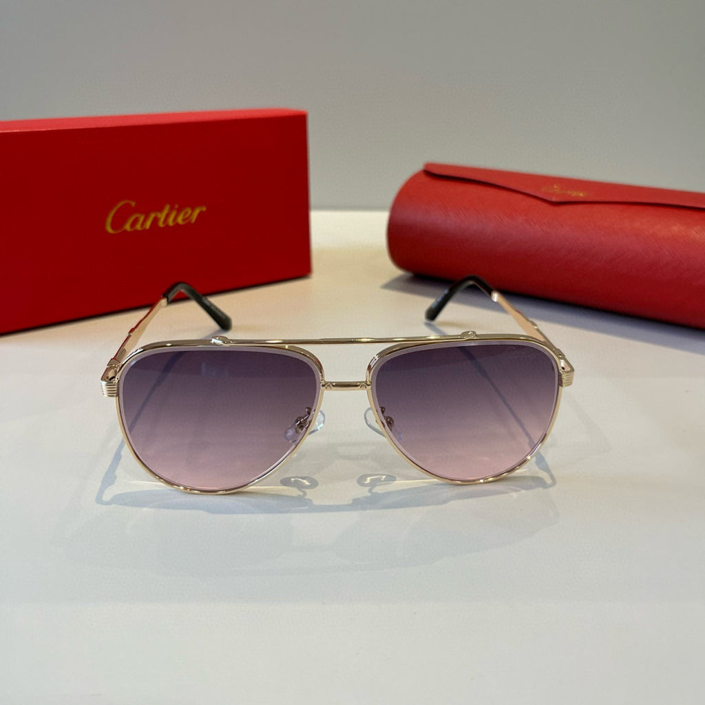 Cartier Lightweight Metal Rimless Silver Lens Sunglasses for Men & Wo - 487378 - detail image 2