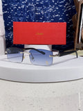 Cartier Lightweight Rimless Silver Lens Sunglasses for Men & Women - 465903