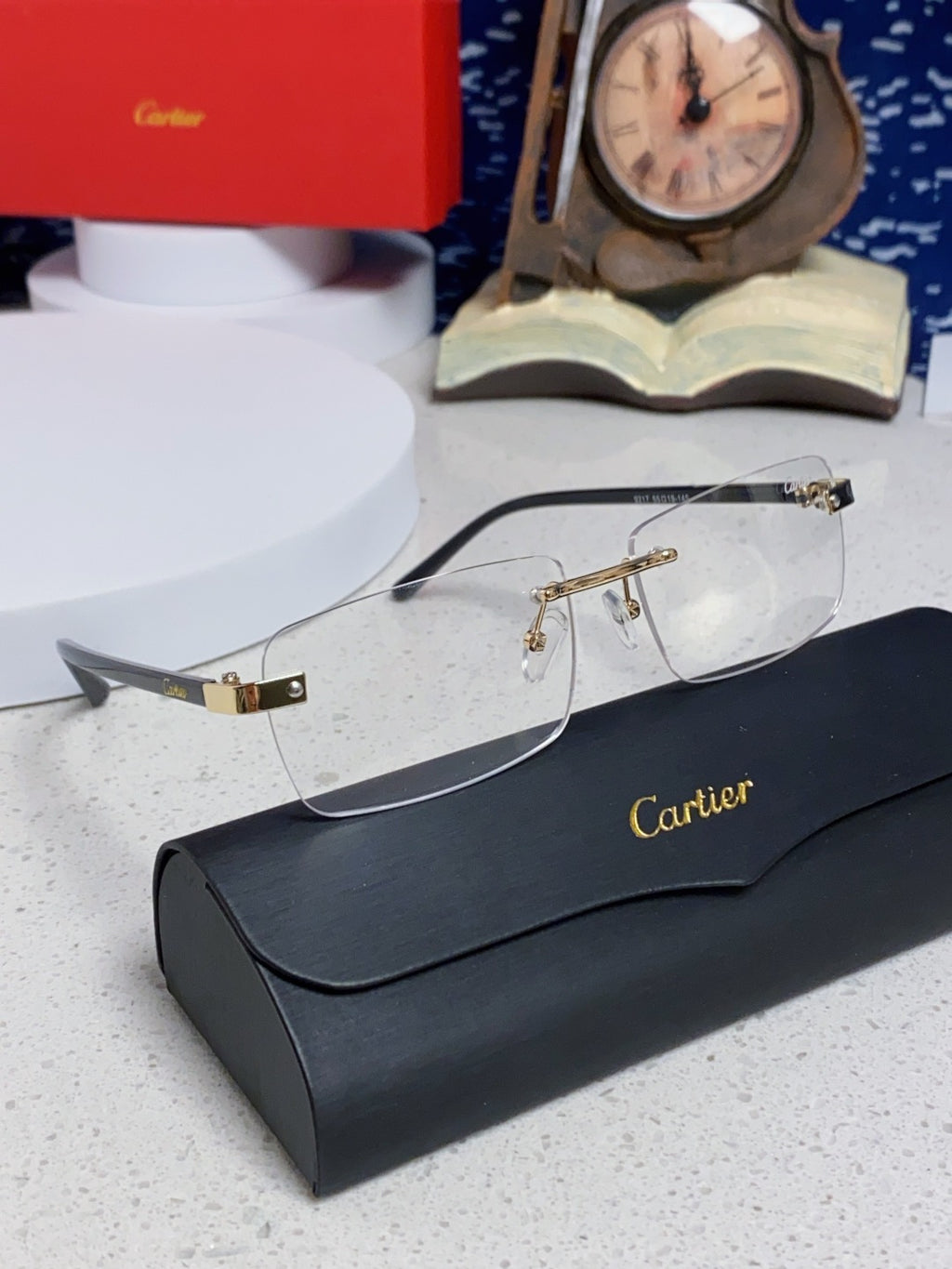 Cartier Metal Fashion Silver Lens Sunglasses for Men & Women - 465896 - detail image 10