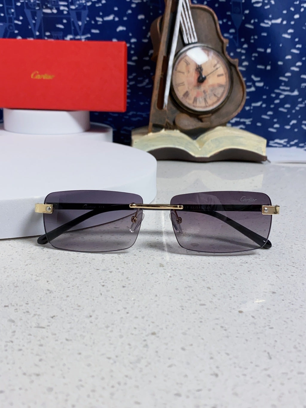 Cartier Metal Fashion Silver Lens Sunglasses for Men & Women - 465899 - detail image 9