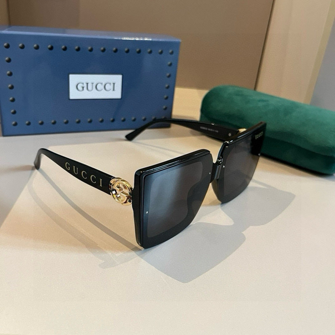 Gucci Oversized Gold Lens Sunglasses for Women