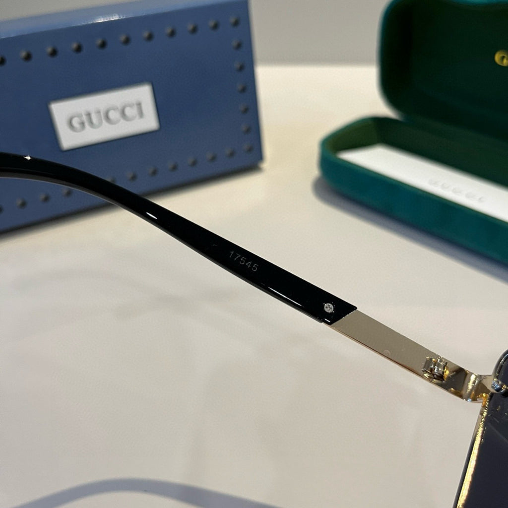 Gucci Metal Aviator Black Lens Sunglasses for Men & Women - 448772 - detail image 7