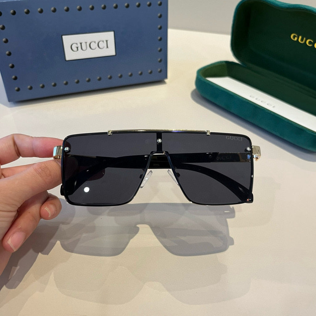 Gucci Metal Aviator Black Lens Sunglasses for Men & Women - 448772 - detail image 5
