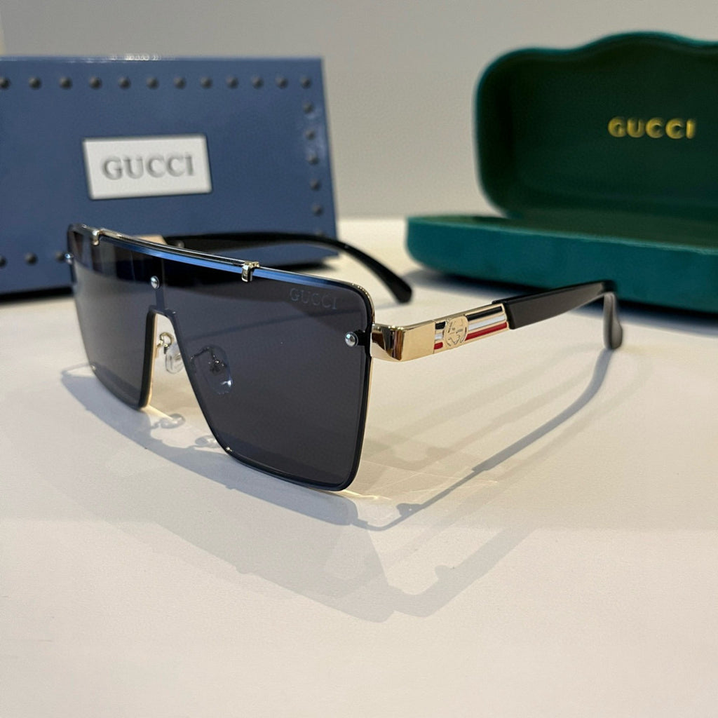 Gucci Metal Aviator Black Lens Sunglasses for Men & Women - 448772 - detail image 9