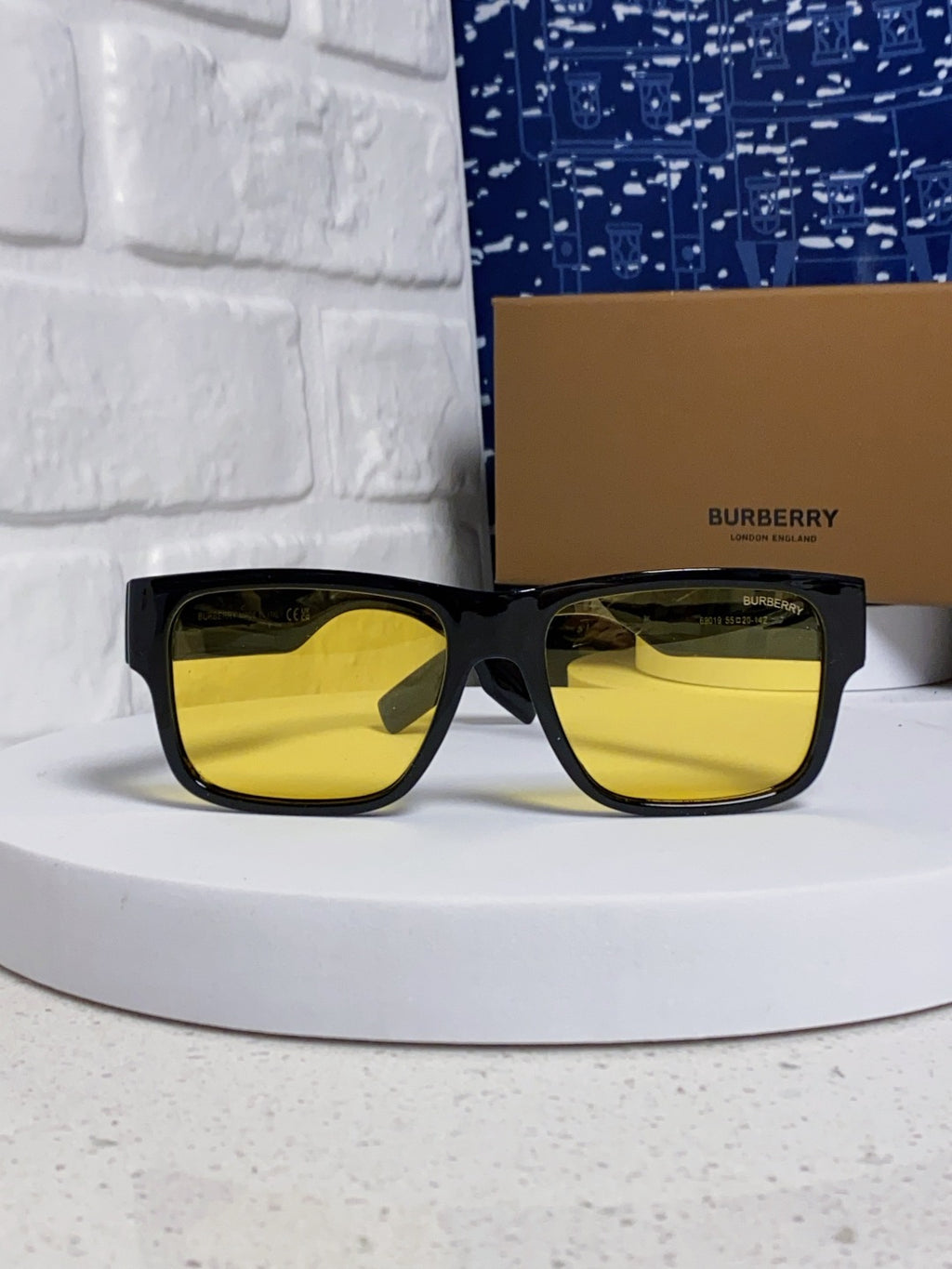 Burberry Polarized Square Yellow Lens Sunglasses for Men & Women - 867195 - detail image 2