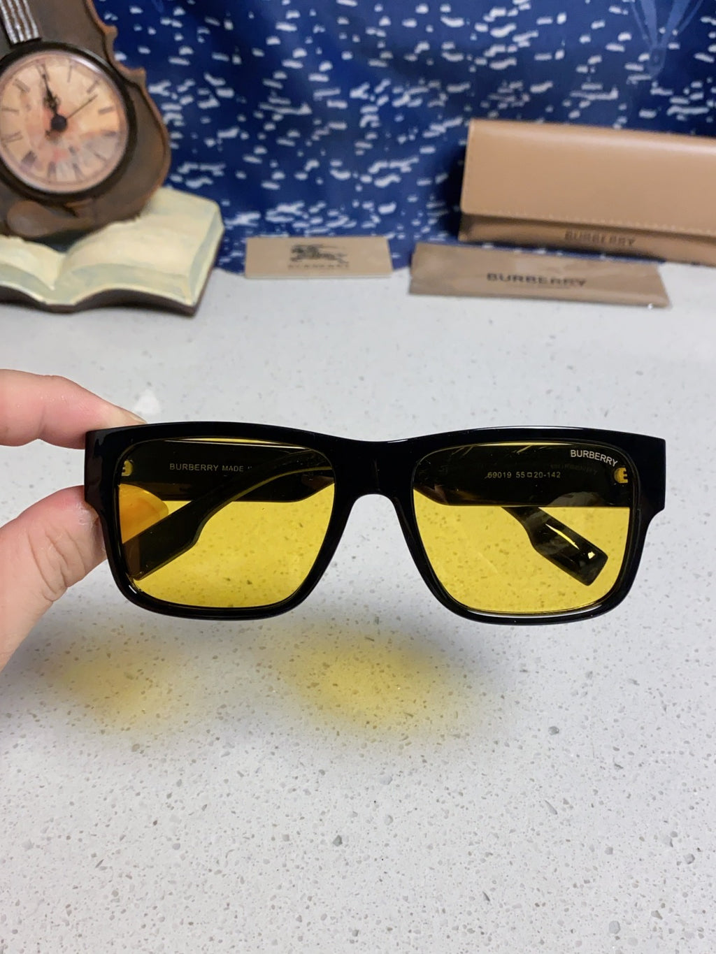 Burberry Polarized Square Yellow Lens Sunglasses for Men & Women - 416048 - detail image 4