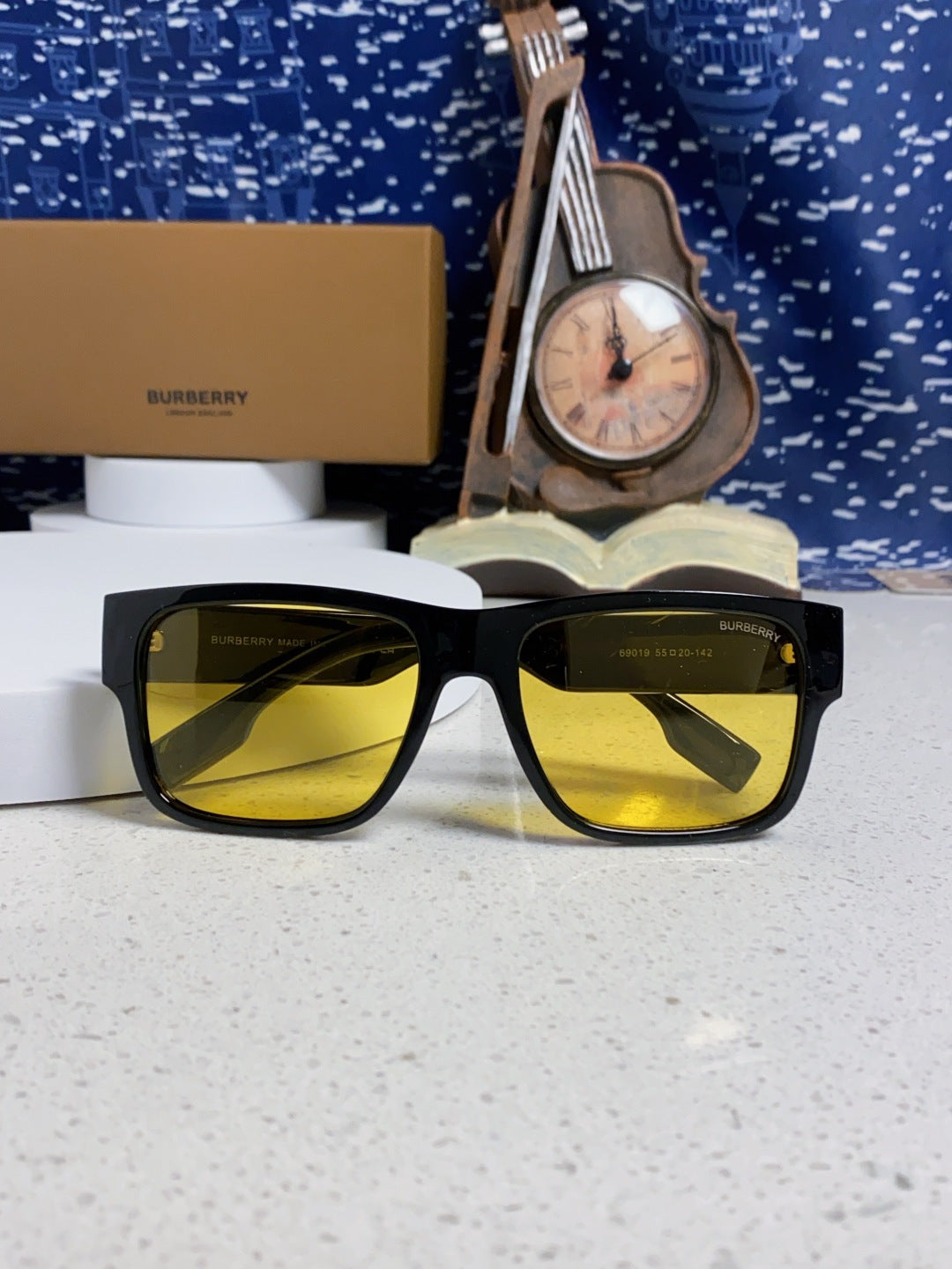Burberry Polarized Square Yellow Lens Sunglasses for Men & Women - detail image 9