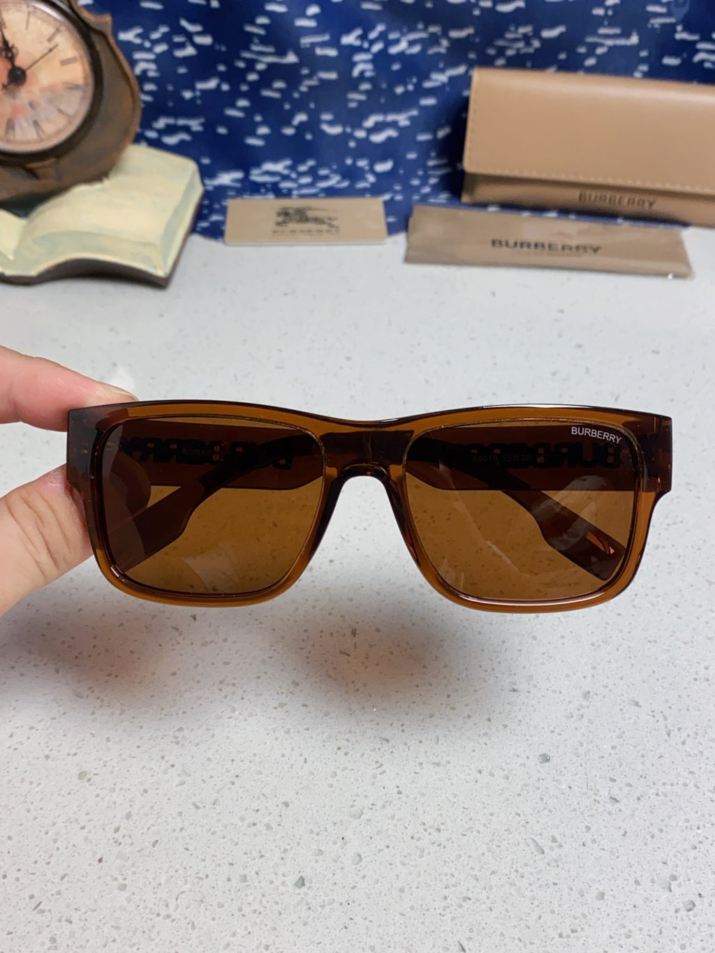 Burberry Polarized Square Brown Lens Sunglasses for Men & Women - 416049 - detail image 4