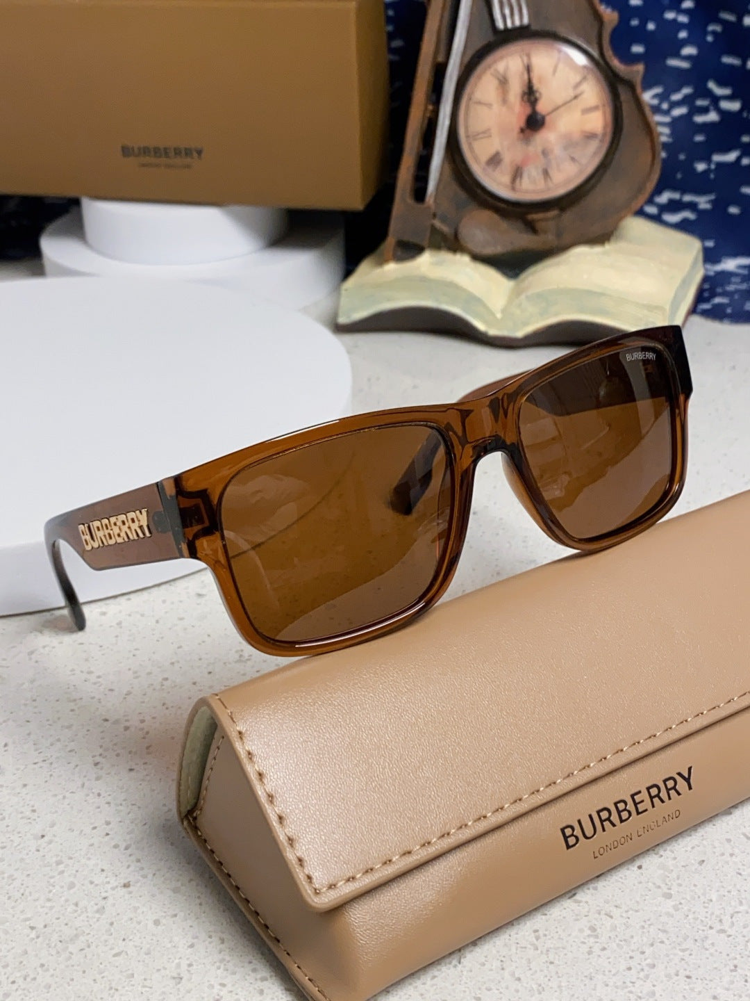 Burberry Polarized Square Brown Lens Sunglasses for Men & Women - detail image 10
