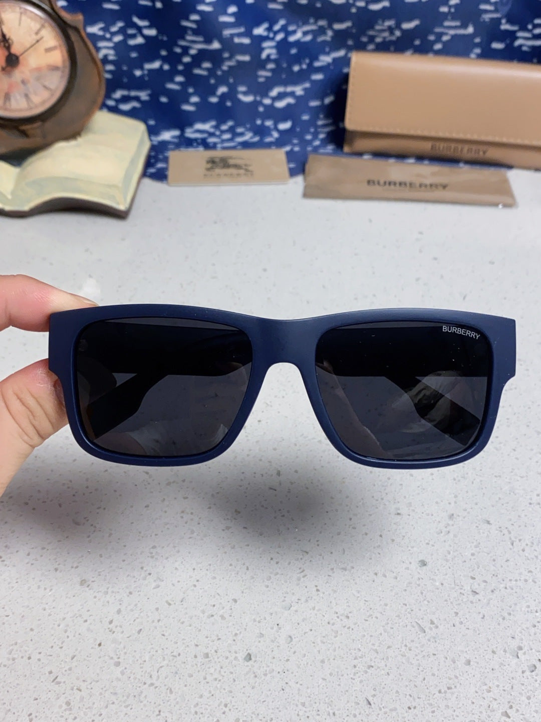 Burberry Polarized Square Black Lens Sunglasses for Men & Women - 432485 - detail image 3
