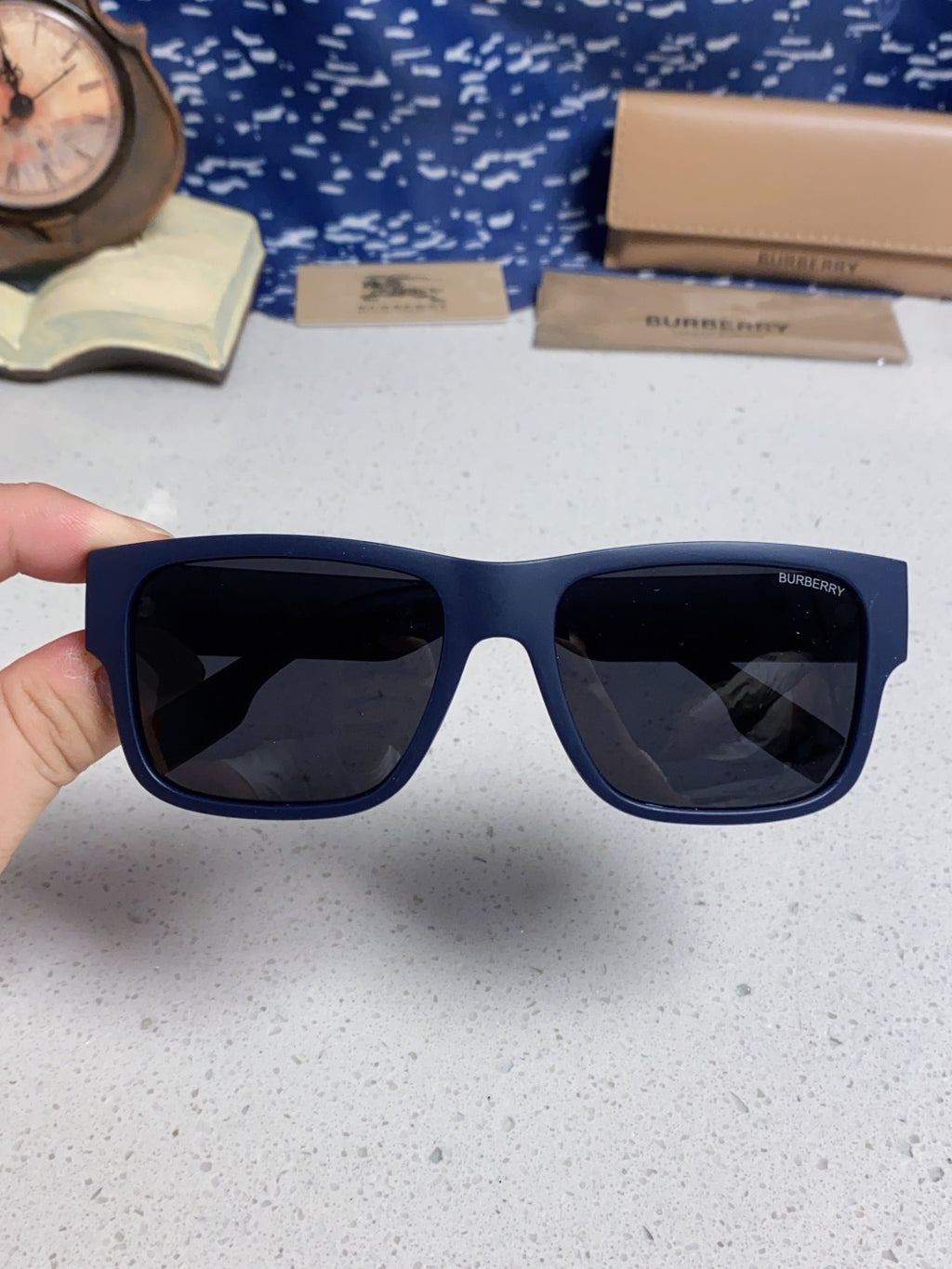 Burberry Polarized Square Black Lens Sunglasses for Men & Women - 867197 - detail image 3