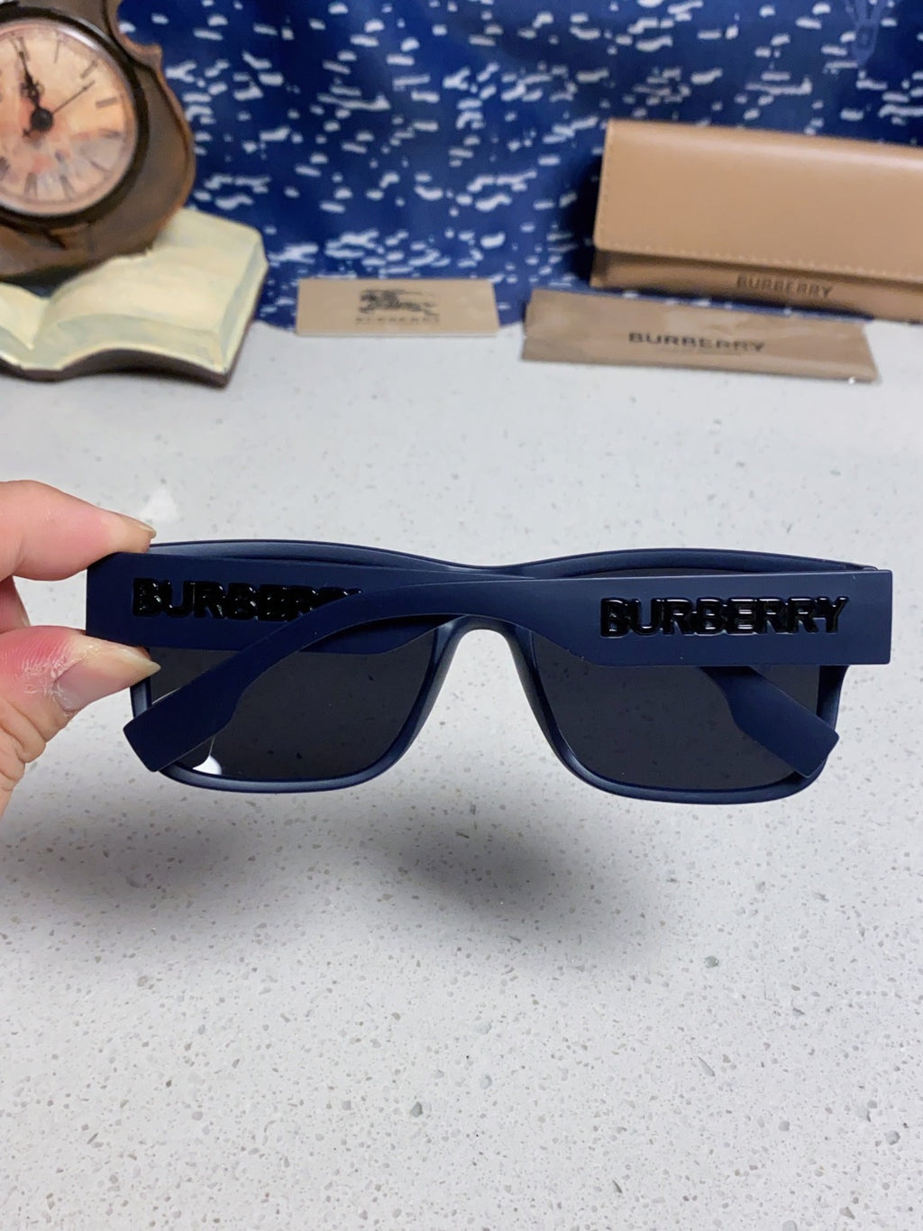 Burberry Polarized Square Black Lens Sunglasses for Men & Women - 416050 - detail image 4