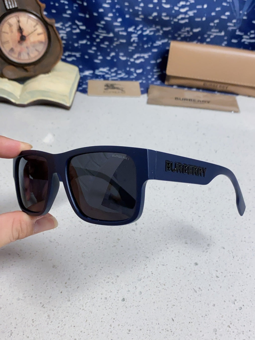 Burberry Polarized Square Black Lens Sunglasses for Men & Women - 416050 - detail image 5