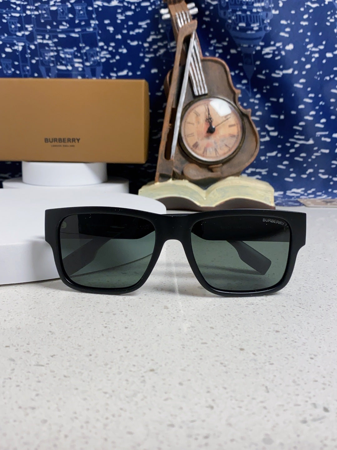 Burberry Polarized Square Gray Lens Sunglasses for Men & Women - detail image 9