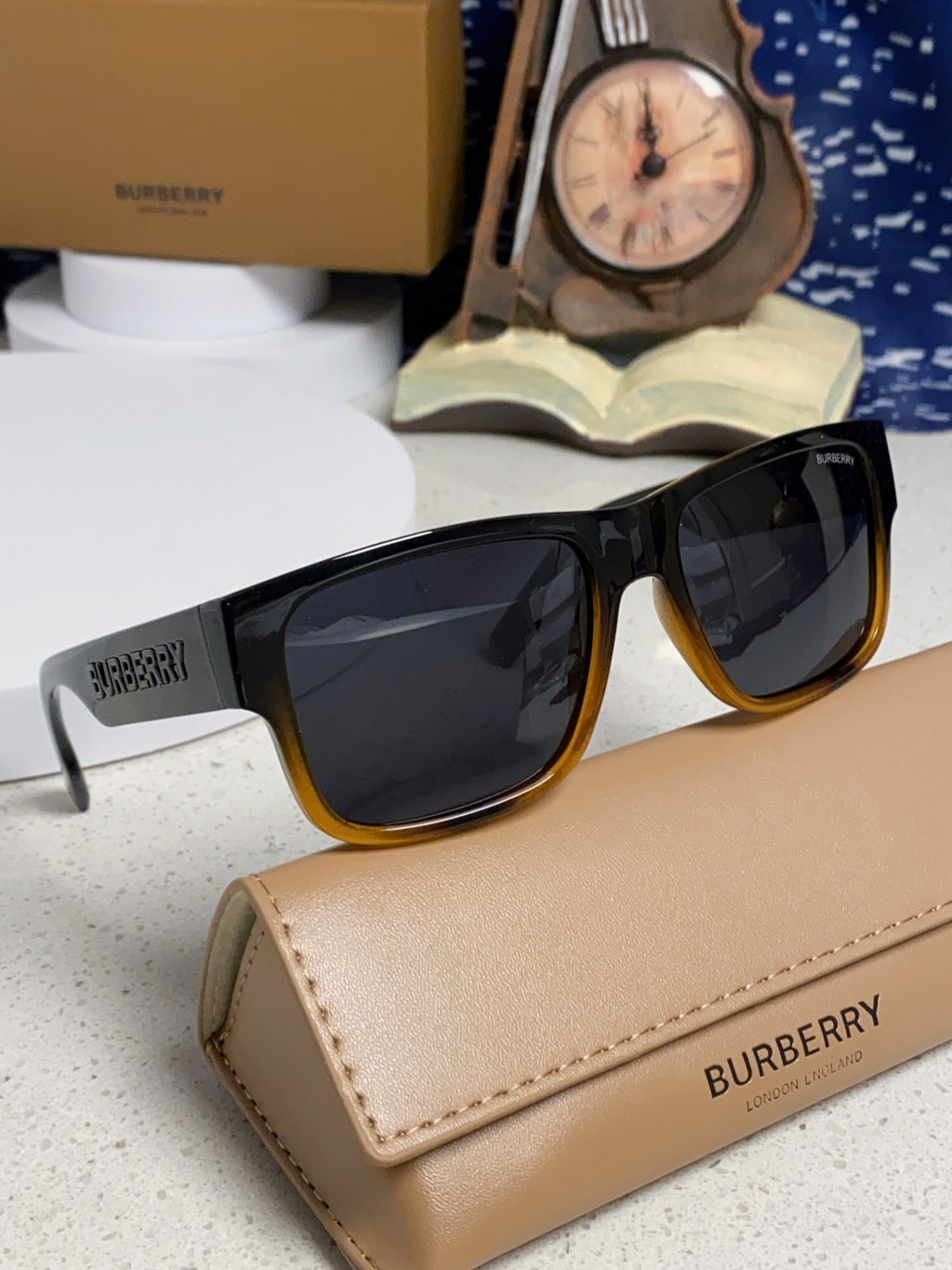 Burberry Polarized Square Black Lens Sunglasses for Men & Women - 432487 - detail image 10
