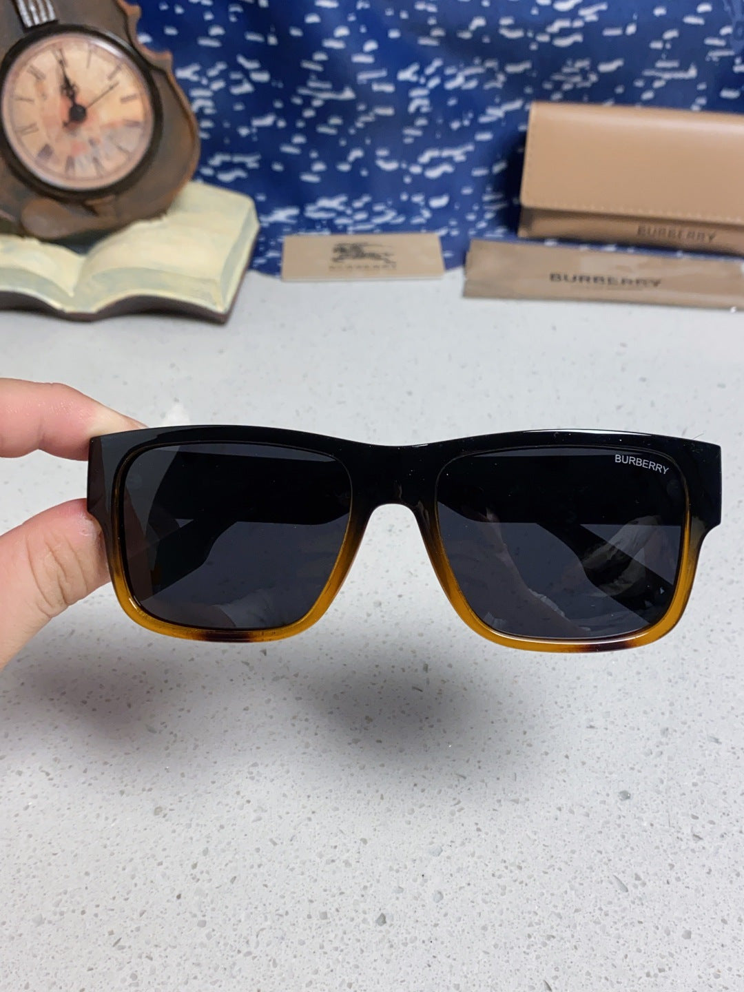 Burberry Polarized Square Black Lens Sunglasses for Men & Women - 416052 - detail image 4