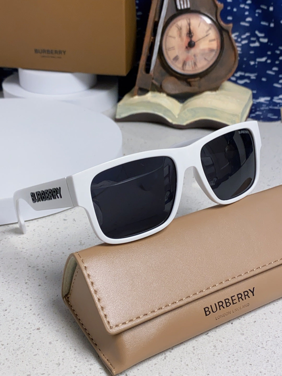 Burberry Polarized Square Silver Lens Sunglasses for Men & Women - detail image 10