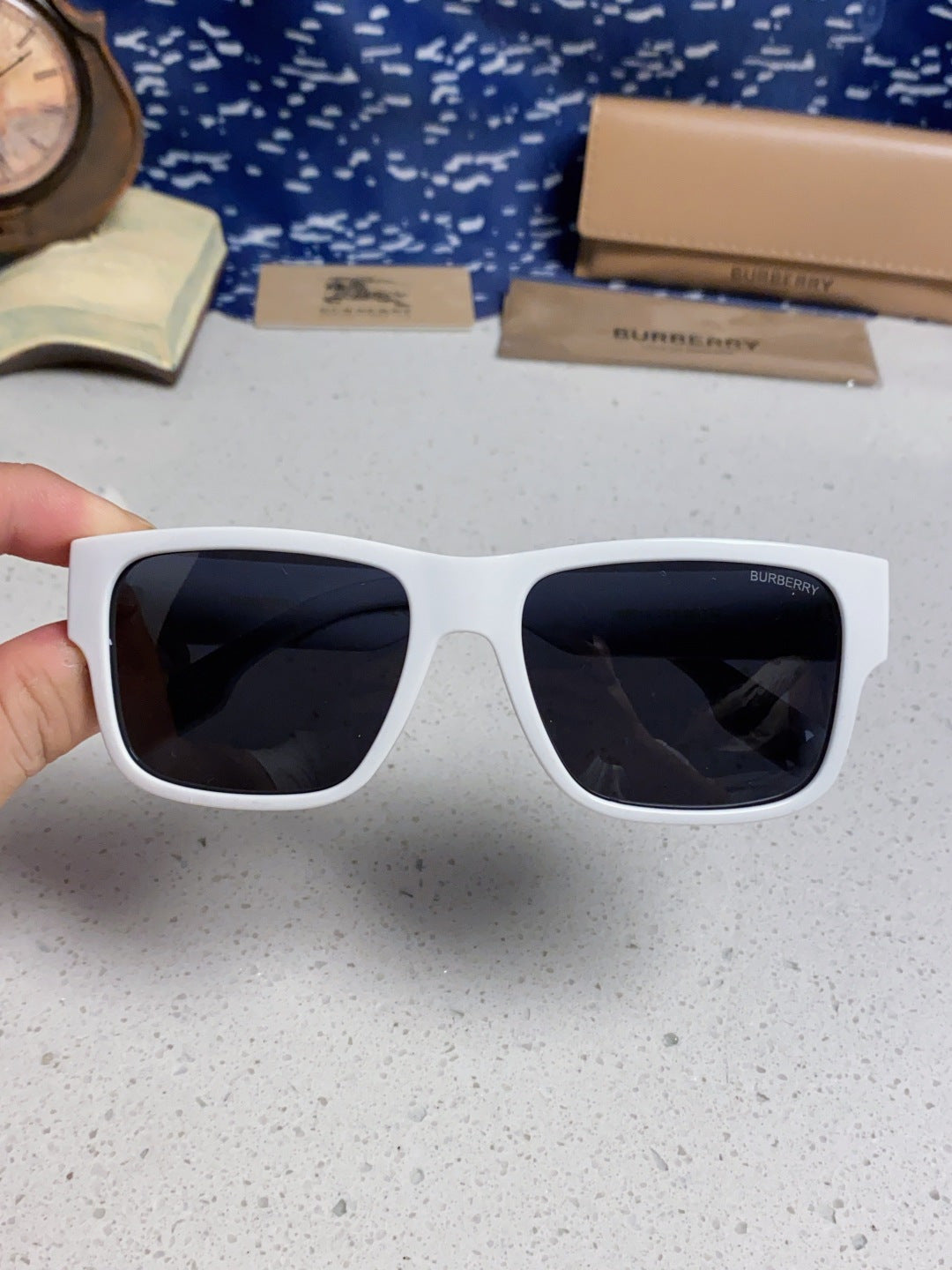 Burberry Polarized Square Silver Lens Sunglasses for Men & Women - 867200 - detail image 4