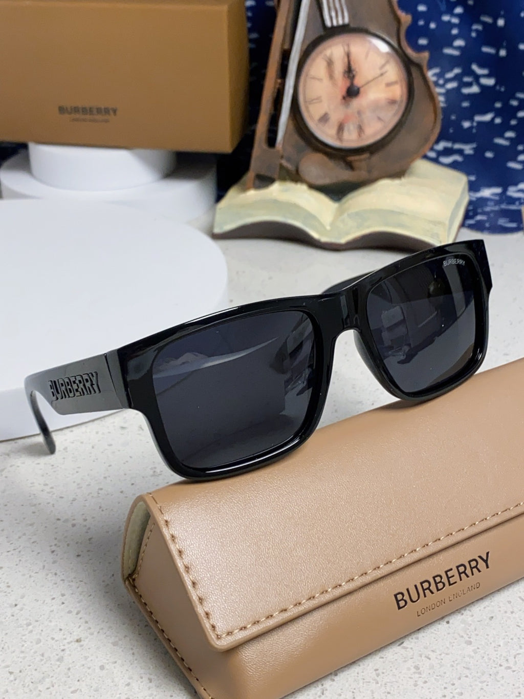 Burberry Polarized Square Black Lens Sunglasses for Men & Women - 867201 - detail image 10