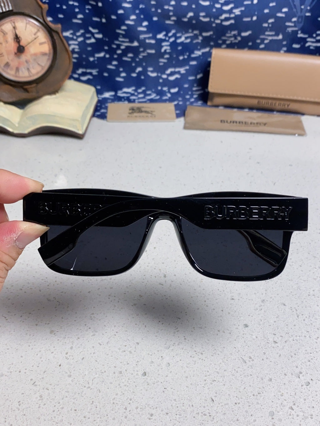 Burberry Polarized Square Black Lens Sunglasses for Men & Women - 416054 - detail image 5