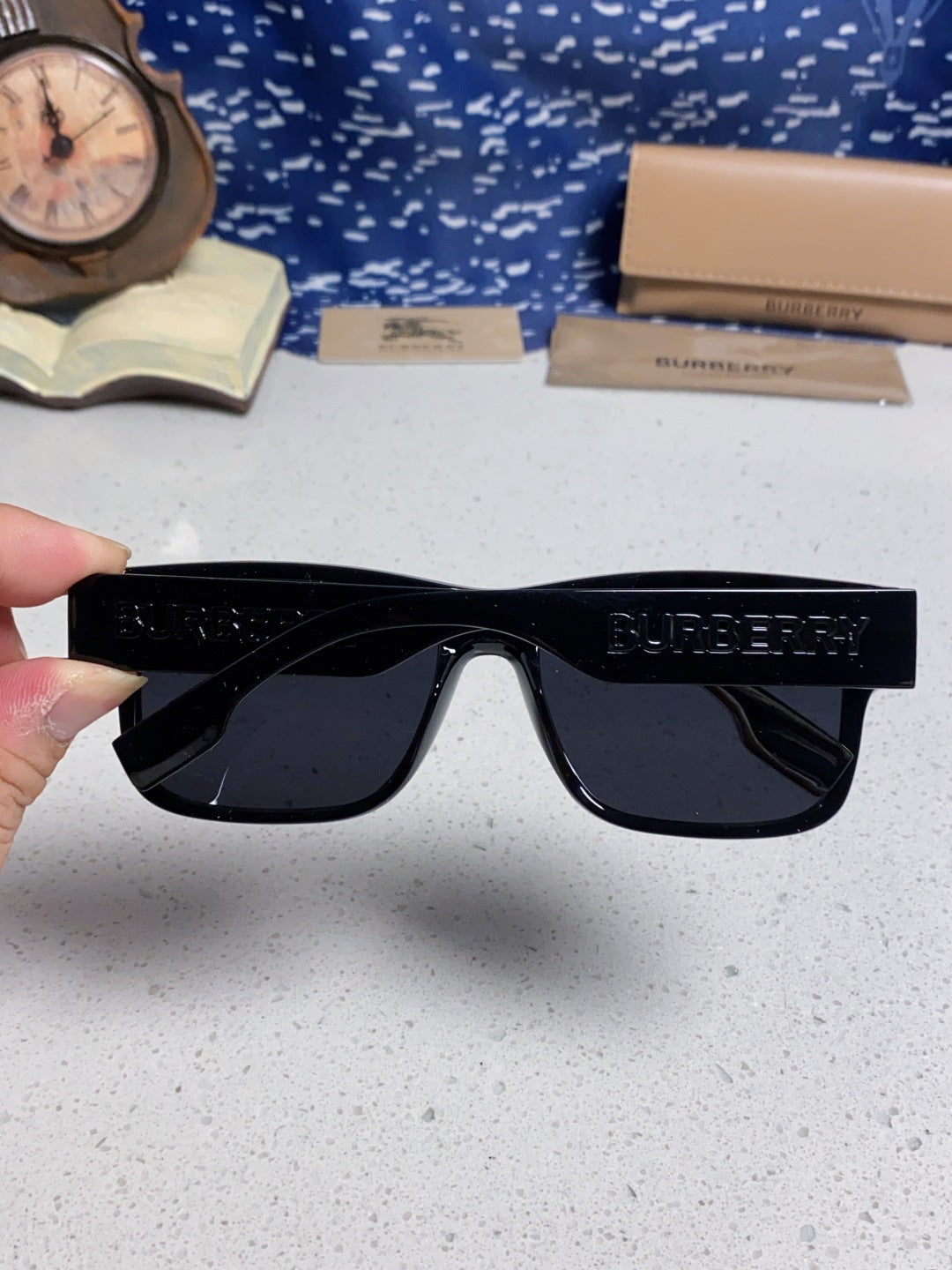 Burberry Polarized Square Black Lens Sunglasses for Men & Women - 416054 - detail image 5