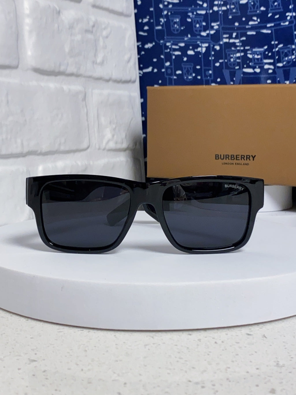 Burberry Polarized Square Black Lens Sunglasses for Men & Women - 867201 - detail image 2