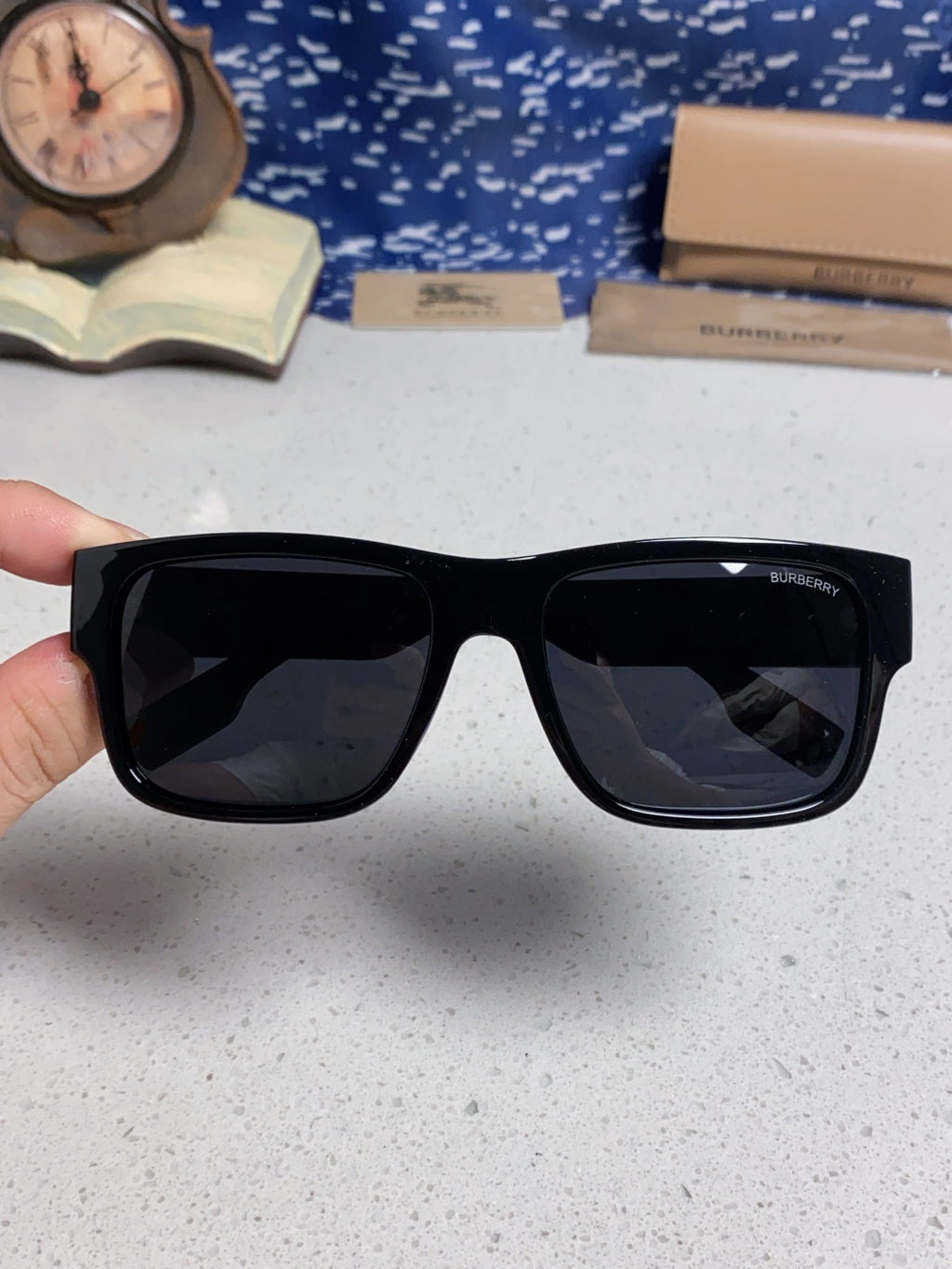 Burberry Polarized Square Black Lens Sunglasses for Men & Women - 416054 - detail image 4