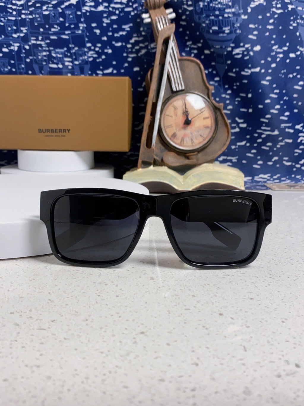 Burberry Polarized Square Black Lens Sunglasses for Men & Women - detail image 9