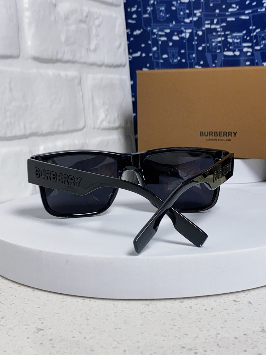 Burberry Polarized Square Black Lens Sunglasses for Men & Women - 867201 - detail image 3