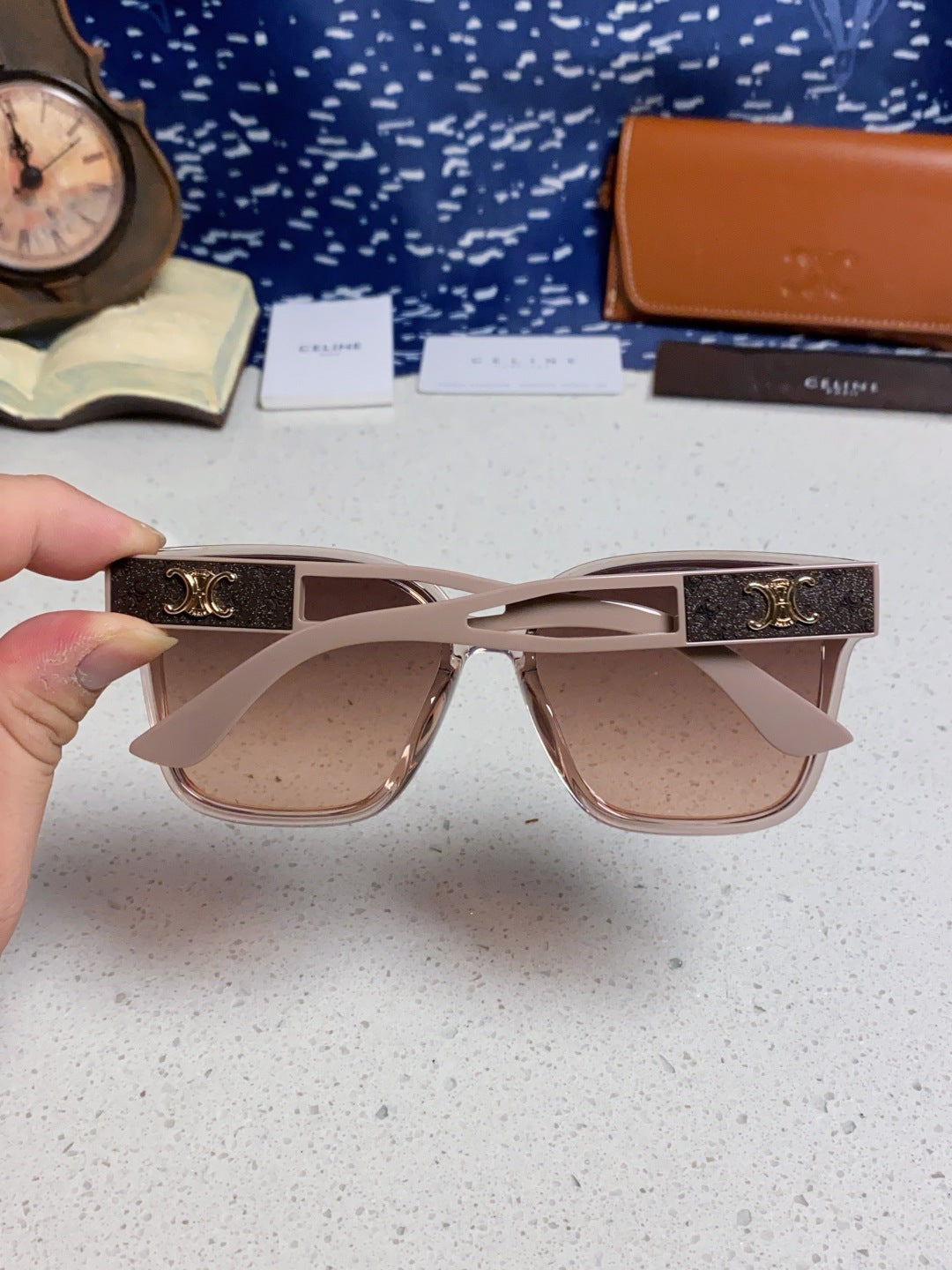 Celine Square Red Lens Sunglasses for Women - detail image 5