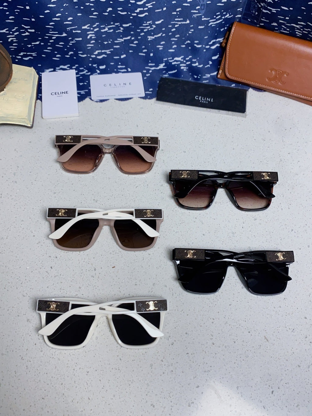 Celine Square Black Lens Sunglasses for Women - 449267 - detail image 10