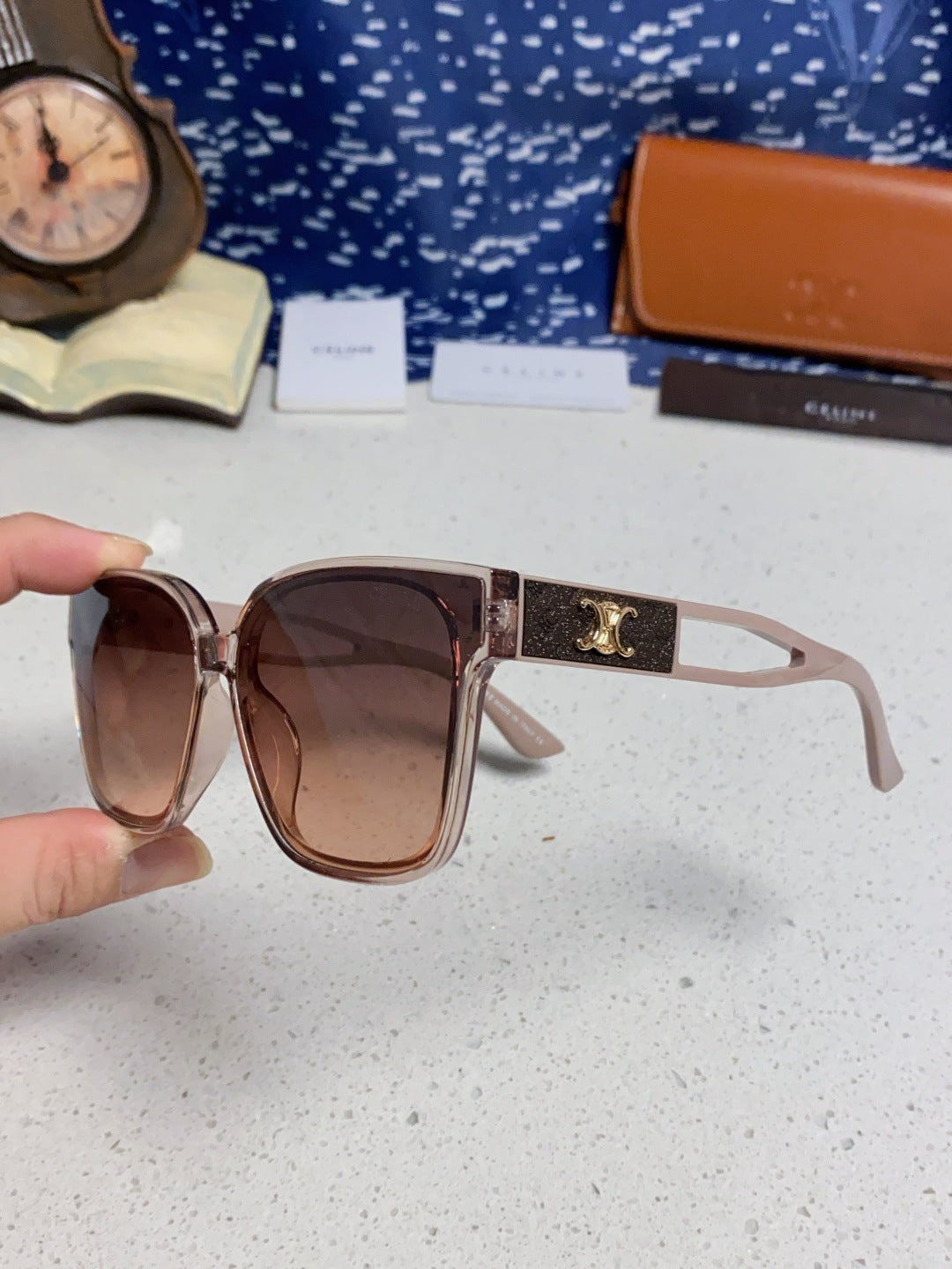 Celine Square Red Lens Sunglasses for Women - detail image 6