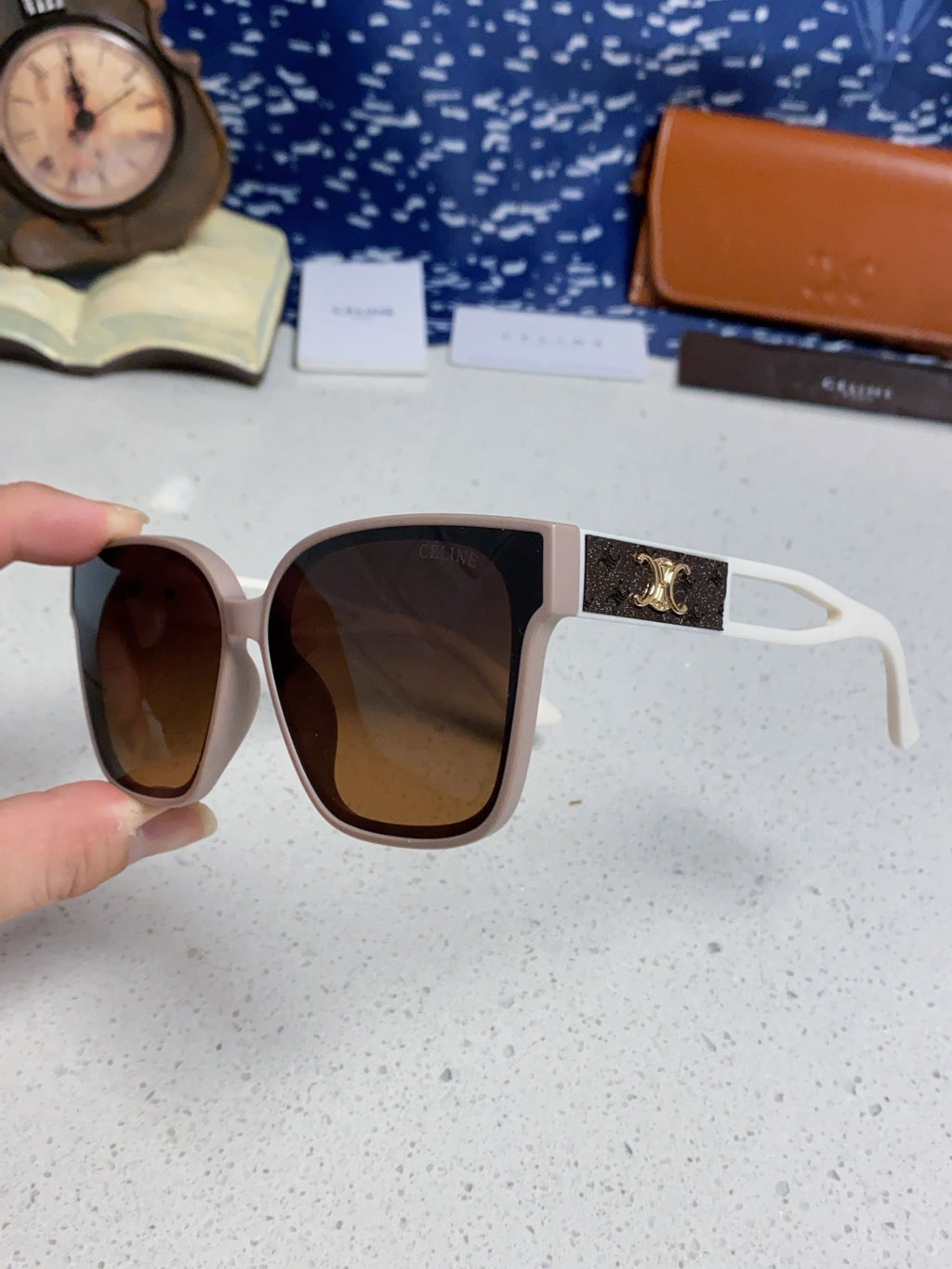 Celine Square Brown Lens Sunglasses for Women - 415624 - detail image 6
