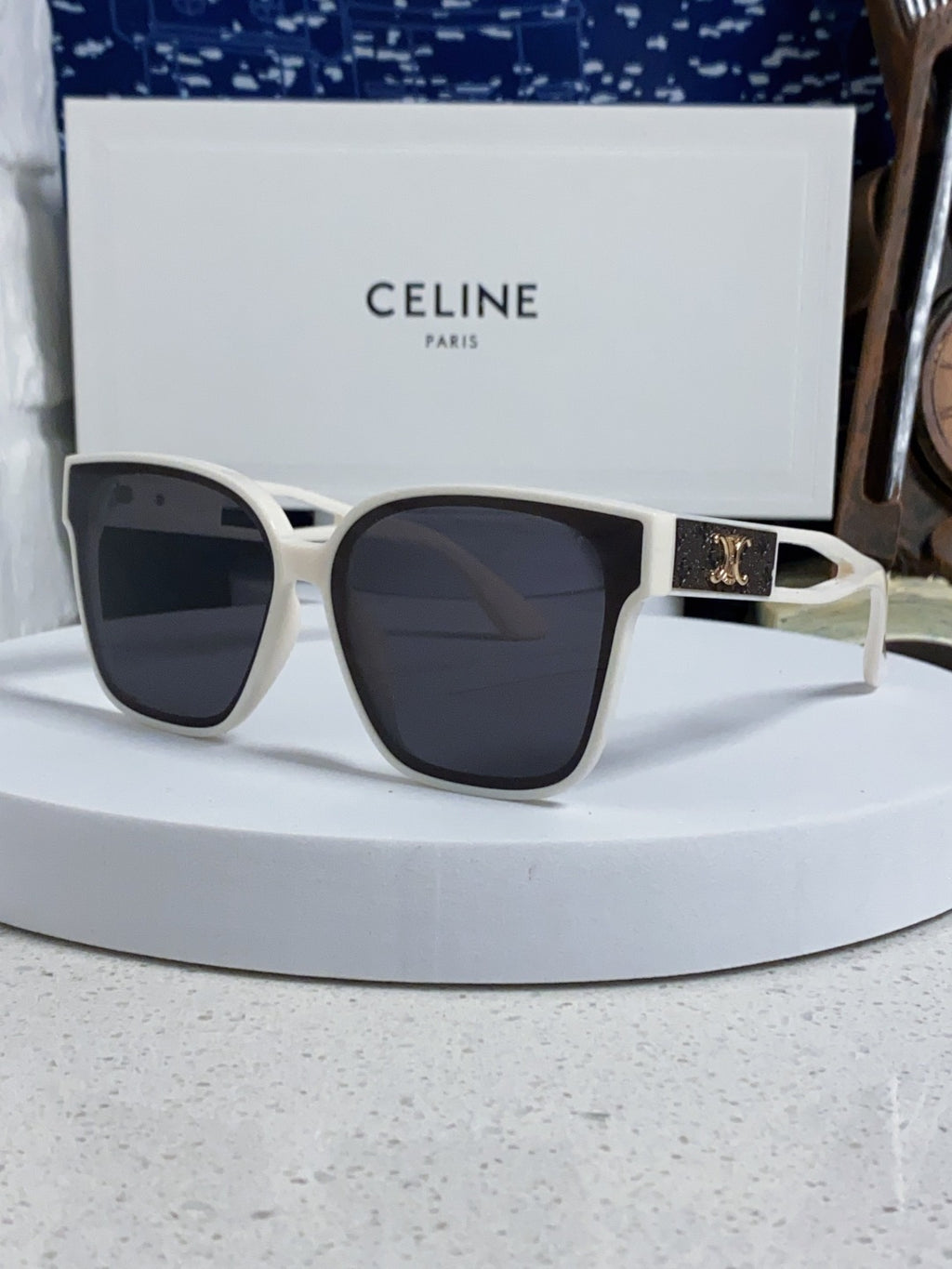 Celine Square Silver Lens Sunglasses for Women - 415625