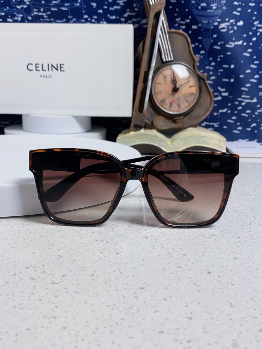Celine Square Black Lens Sunglasses for Women - 415626 - detail image 8